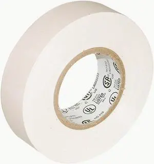 JVCC Colored Electrical Tape [7 mils thick] (E-Tape): 3/4 in. x 66 ft. (White)