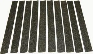 JVCC Non-Skid Strips [60 grit] (NS-S): 1 in. x 12 in. (Black) *10 rolled strips [10 strips/pack] - OEM
