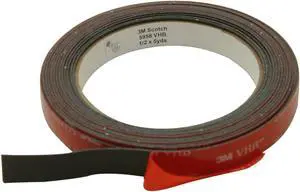 3M VHB Tape [40 mil / flame retardant] (5958FR): 1/2 in. x 15 ft. (Black)