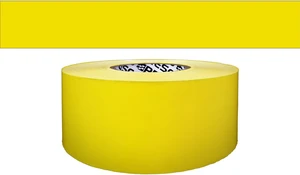 Presco Solids & Stripes Barricade Tape: 3 in x 1000 ft. (Yellow plain solid color with no printing) - OEM Presco Solids & Stripes Barricade Tape: 3 in x 1000 ft. (Yellow plain solid color with no printing) - OEM
