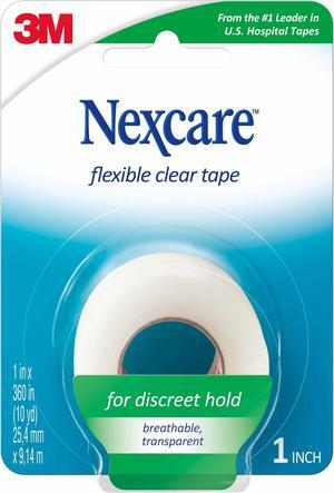 3M Scotch 77 Nexcare Flexible Clear First Aid Tape: 1 in x 30 ft. (Clear) - OEM