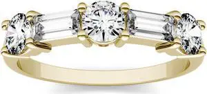 Moissanite by Charles & Colvard 5x2mm Step Cut Baguette Fashion Ring-size 8 1.15cttw DEW