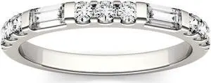 Moissanite by Charles & Colvard 4x2mm Straight Baguette Fashion Ring-size 8.5 0.50cttw DEW