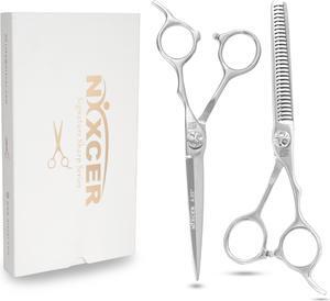 NIXCER PROFESSIONAL SHARP SERIES ARC HAIR CUTTING AND THINNING SCISSORS 6.25"