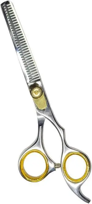 Nixcer Hair Thinning Scissors - Sharp Teeth CNC Blade with Fine Adjustment  6" 420C J2 Japanese Steel Professional Thinners for Men, Women Silver
