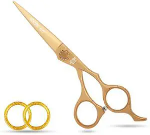 NIXCER PROFESSIONAL SERIES RAVEN RAZOR EDGE BALL BEARING SCREW HAIR CUTTING SCISSORS 6.5" GOLD NIXCER PROFESSIONAL SERIES RAVEN RAZOR EDGE BALL BEARING SCREW HAIR CUTTING SCISSORS 6.5" GOLD
