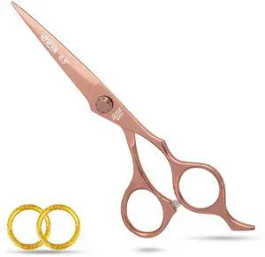 NIXCER PROFESSIONAL SERIES RAVEN RAZOR EDGE DOTTED SCREW HAIR CUTTING SCISSORS 6.5" ROSRE GOLD NIXCER PROFESSIONAL SERIES RAVEN RAZOR EDGE DOTTED SCREW HAIR CUTTING SCISSORS 6.5" ROSRE GOLD