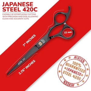 NIXCER PROFESSIONAL SERIES RAZOR EDGE KEY SCREW HAIR CUTTING SCISSOR 6.5" BLACK NIXCER PROFESSIONAL SERIES RAZOR EDGE KEY SCREW HAIR CUTTING SCISSOR 6.5" BLACK