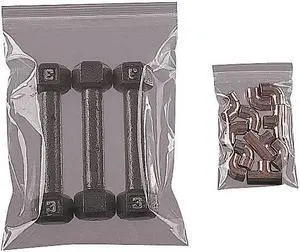 RELOC ZIPPIT 6R912 Reclosable Bag, Zip Seal, 12 in L, 9 in W, 6 mil Thick,