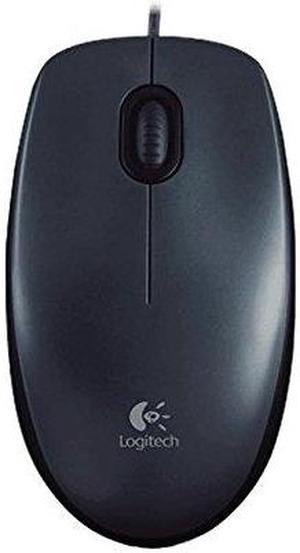 Logitech M100 USB Optical Wired Mouse, Black (910-001601)