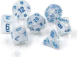 7-Set Cube Borealis Luminary Icicle-Light Blue Chessex Manufacturing