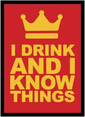 Deck Protector I Drink and I Know Things 50ct Card Plastic Sleeves Matte Finish Legion Supplies