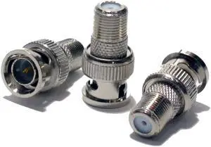 100 pack BNC Male to F Female Connector Adapter for Coaxial Cable CCTV