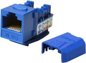 LOGICO 5 pack lot Keystone Jack Cat6a Blue Network Ethernet 110 Punchdown 8P8C LOGICO 5 pack lot Keystone Jack Cat6a Blue Network Ethernet 110 Punchdown 8P8C