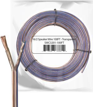 Monoprice Speaker Wire Flat CL2 Rated 2-Conductor 16AWG 250ft