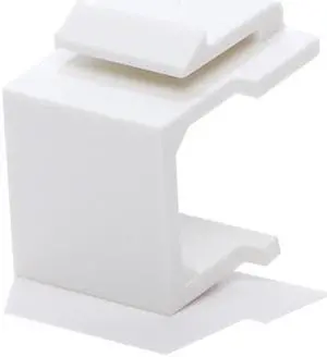 Snap-in Keystone Blank Insert for Wall Plate White