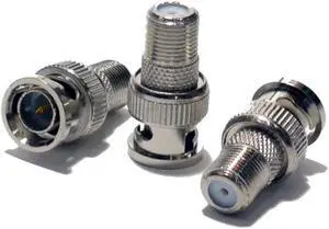 25 pack BNC Male to F Female Connector Adapter for Coaxial Cable CCTV