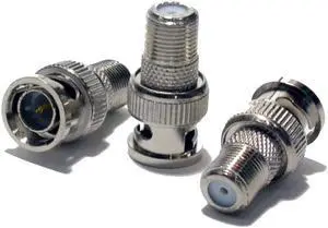 50 pack BNC Male to F Female Connector Adapter for Coaxial Cable CCTV