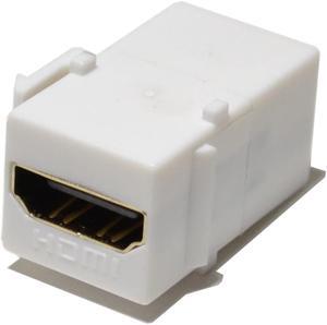 White HDMI Connector Keystone Insert Jack Female to Female Adapter Coupler 5/pk