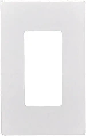 10pcs 1 Gang Screwless Snap On Decorator Wall Plate White