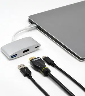 USB Type C Hub Adapter 3-in-1 4K HDMI USB C 3.1 Fast Charging Port