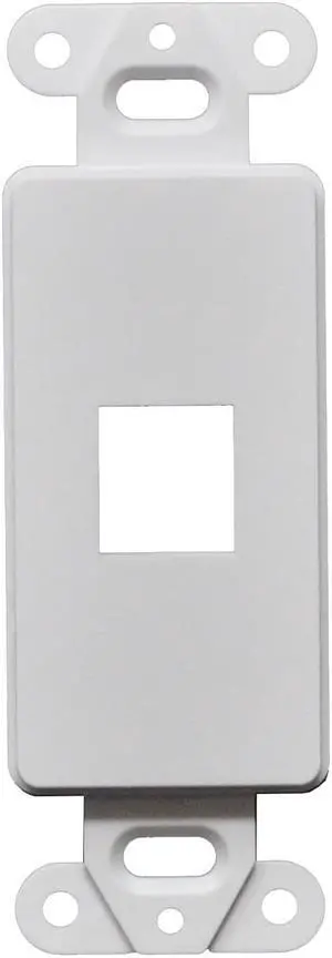 10pcs Decorator Style Keystone Jack 1 Port Modular Wall Insert Cover Plate White