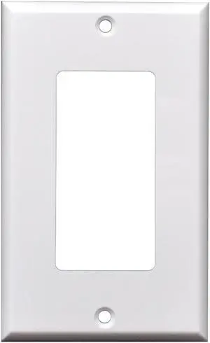 5pcs 1 Gang Standard Decorator Wall Plate White