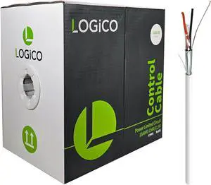 18/2 Low Voltage Shielded Stranded Bare Copper Wire, 1000FT Alarm/Security Control Cable LED Lighting