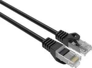 CAT6 Slim Ethernet Patch Cable 28AWG 10 ft. Black 10 Pack