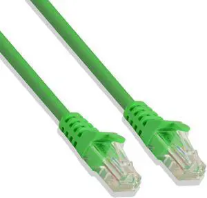 10Ft Cat5e Ethernet RJ45 Lan Wire Network Green UTP 10 Feet Patch Cable (5 Pack)