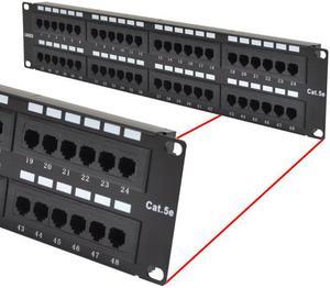 Cat5e UTP 48 Port Network LAN Patch Panel 2U 110 with cable management
