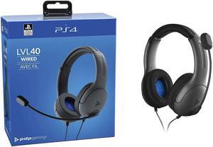 PDP 051-108-NA Gaming LVL40 Wired Stereo Headset (PS4) Black/Grey