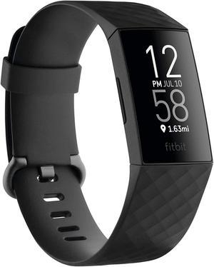 Refurbished Fitbit FB417BKBK Charge 4 Fitness and Activity Tracker with Builtin GPS Heart Rate Sleep  Swim Tracking BlackBlack One Size