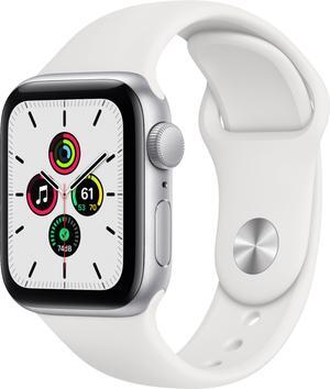 Apple Watch SE 40mm Silver Aluminum - White Sport Band MYDM2LL/A