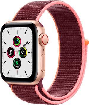 Apple Watch SE Cell 40mm Gold Aluminum - Plum Sport Loop MYEC2LL/A