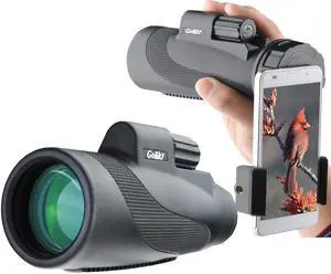 Gosky QHMN02 Titan 12X50 High Power Prism Monocular and Quick Smartphone Holder