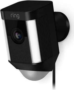 Ring 8SH1P7-BEN0 Spotlight Cam Wired Plugged-in HD Security Camera with Built