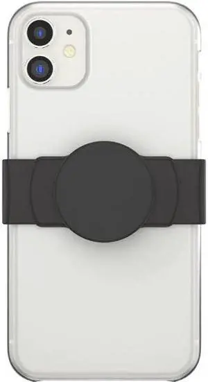PopSockets 805460 Slide Stretch Adjustable Cell Phone Grip and Stand with Swappable Top, Black PopSockets 805460 Slide Stretch Adjustable Cell Phone Grip and Stand with Swappable Top, Black
