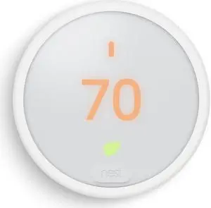 Nest E Thermostat with LCD Display, White, Size 1.76"