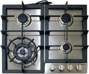 Magic Chef MCSCTG24S 24" Stainless Steel Gas Cooktop With 4 Burners Magic Chef MCSCTG24S 24" Stainless Steel Gas Cooktop With 4 Burners
