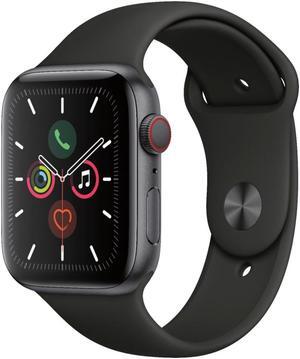 Apple Watch Gen 5 Series 5 Cell 44mm Space Black Aluminum - Black Sport Band MWW12LL/A