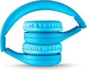 lilgadgets new connect+ pro premium volume limited wired headphones with shareport for children/kids (blue)