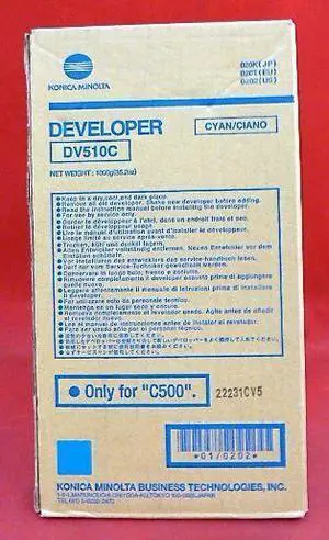 DV510C 202 Genuine New Konica Cyan Developer Bizhub Pro C500