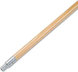 Boardwalk Metal Tip Threaded Hardwood Broom Handle 1 1/8 dia x 60 Natural 138