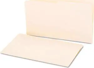 File Folders, 1/2 Cut, One-Ply Top Tab, Legal, Manila, 100/box