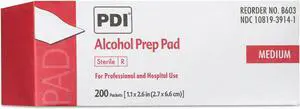 Pdi Alcohol Prep Pads, White, 200/box