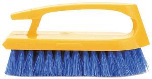 Rubbermaid Commercial Long Handle Scrub Brush 6" Brush Yellow Plastic Handle/Blue Bristles 6482COB