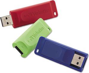 Verbatim 8GB Store 'n' Go USB Flash Drive - 3pk - Red, Green, Blue - TAA Compliant