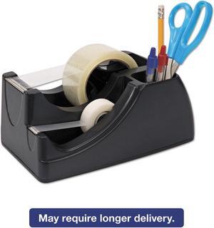 Officemate Recycled 2-in-1 Heavy Duty Tape Dispenser 1" and 3" Cores Black 96690