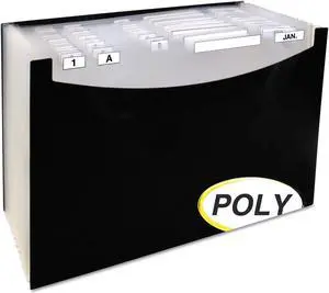 C-Line 21-Pocket Stand-Up Design Expanding File 12" Exp Legal 15 x 9 1/4 Black